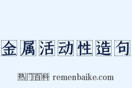 金属活动性造句是什么意思的图片